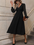 Buy SHEIN Polka Dot Bishop Sleeve A-line Dress in Pakistan