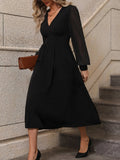Buy SHEIN Polka Dot Bishop Sleeve A-line Dress in Pakistan