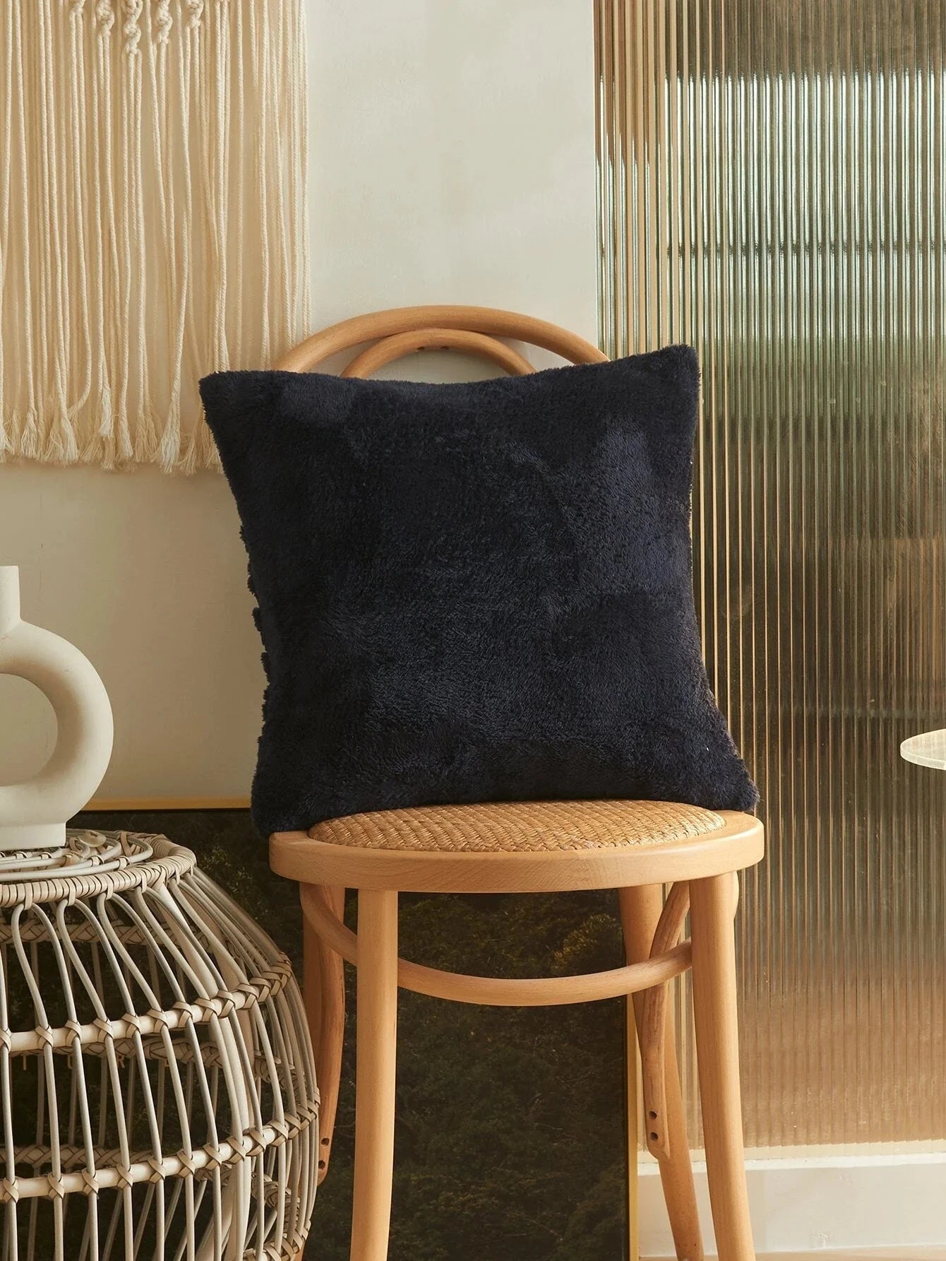 Buy Shein 1pc Geometric Jacquard Cushion Cover Without Filler in Pakistan