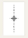 Buy SHEIN 1sheet Star & Moon Pattern Tattoo Sticker in Pakistan