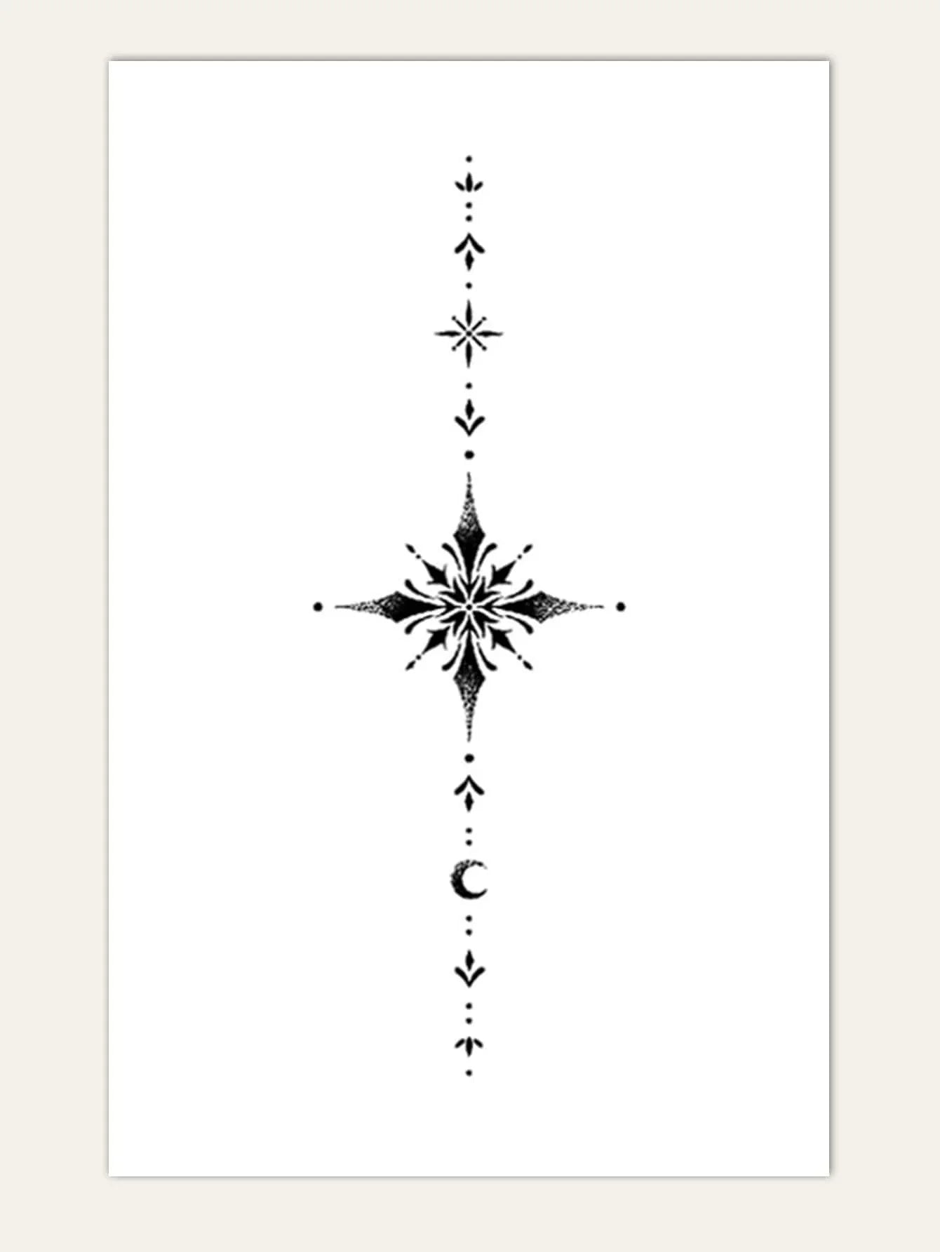 Buy SHEIN 1sheet Star & Moon Pattern Tattoo Sticker in Pakistan