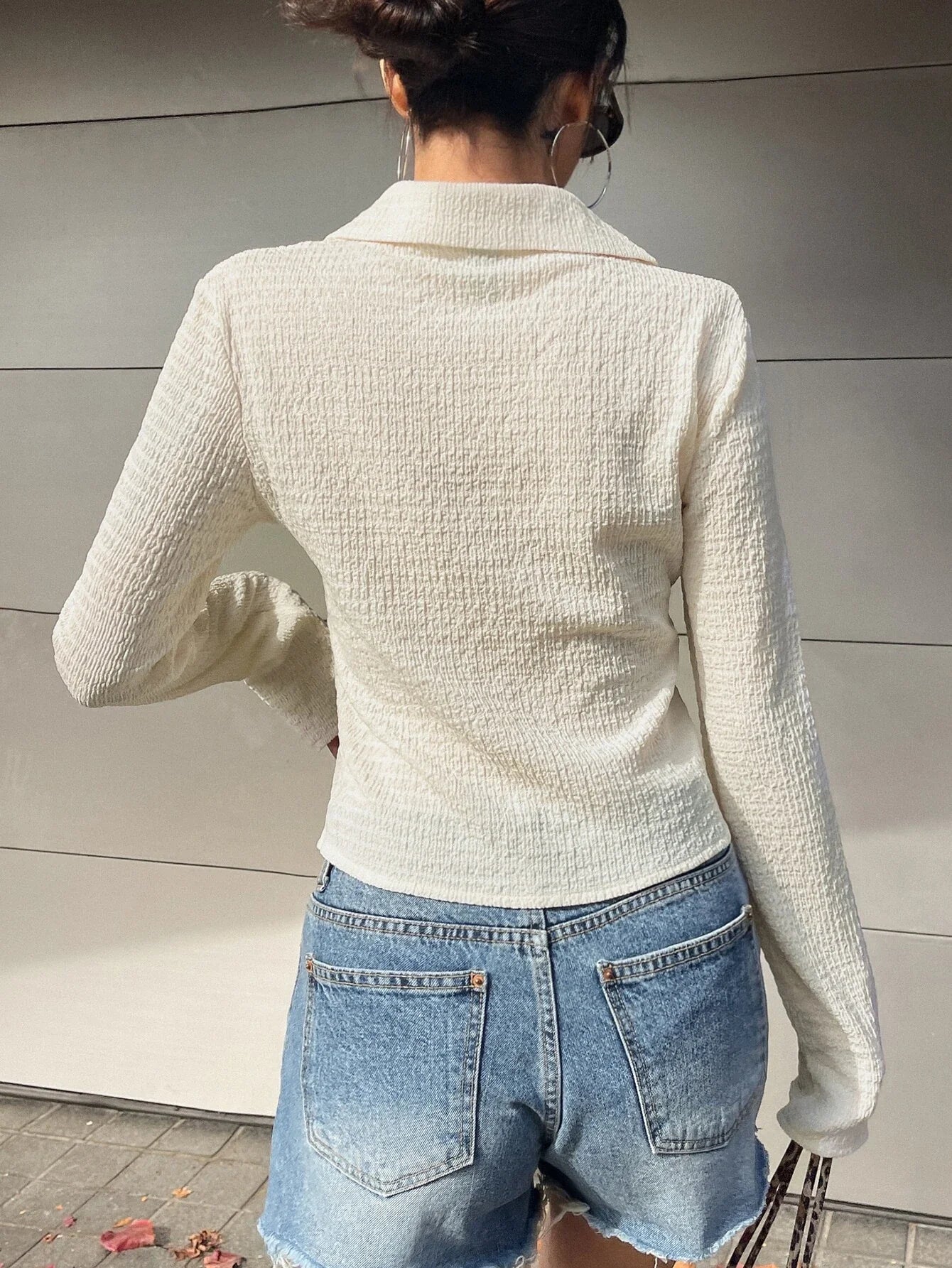 Buy SHEIN Solid Button Front Shirt in Pakistan