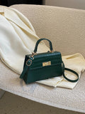 Buy SHEIN Mini Crocodile Embossed Twist Lock Flap Square Bag in Pakistan