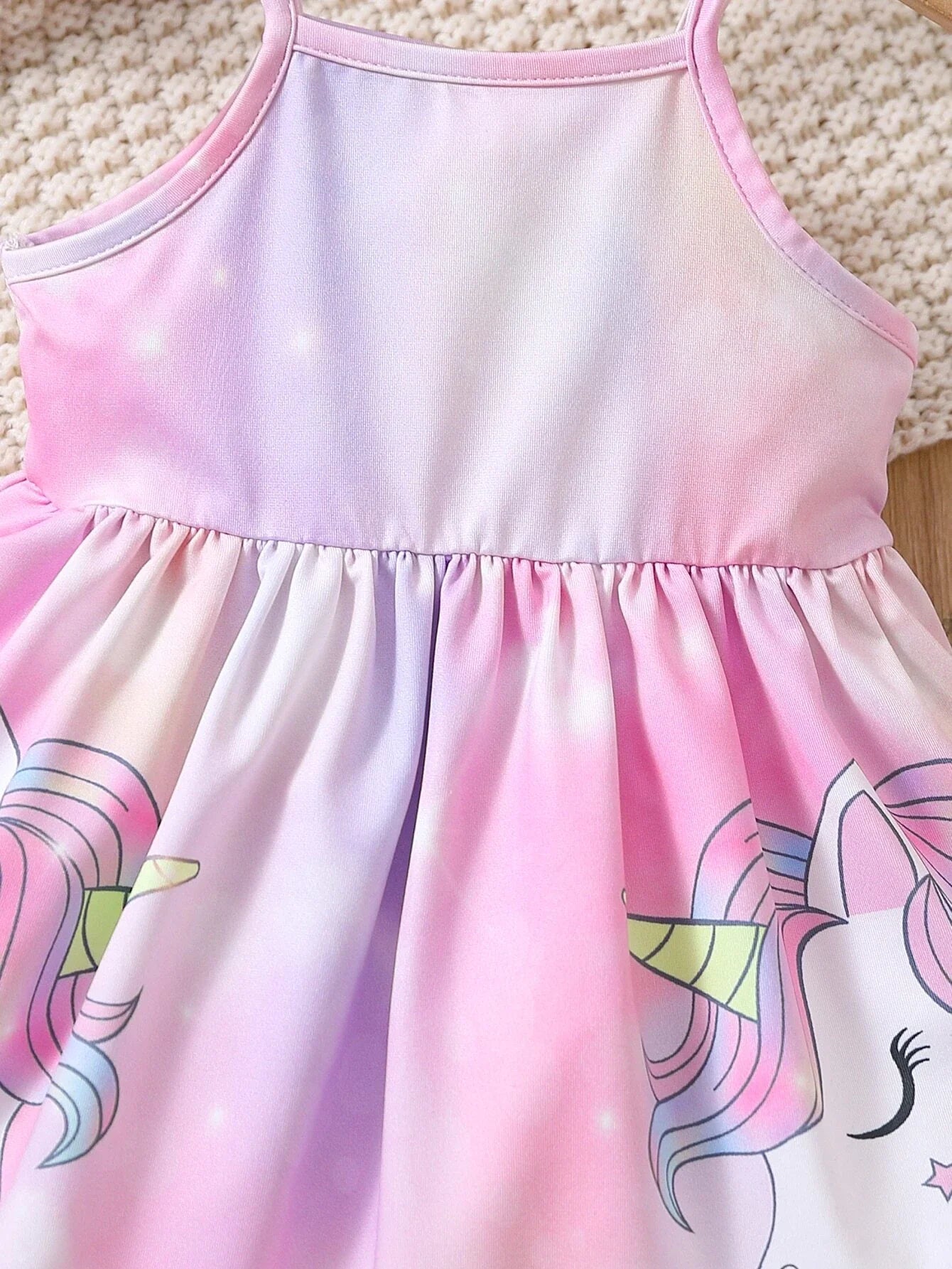 Buy SHEIN Baby Unicorn Print Tie Dye Cami Dress in Pakistan