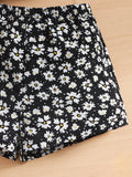 Buy SHEIN Baby Lettuce Trim Tee & Allover Floral Print Shorts in Pakistan