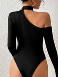 Buy SHEIN Privé Asymmetrical Neck Slim Fit Bodysuit in Pakistan