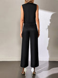 Buy SHEIN Solid Button Front Blazer Vest & Suit Pants in Pakistan