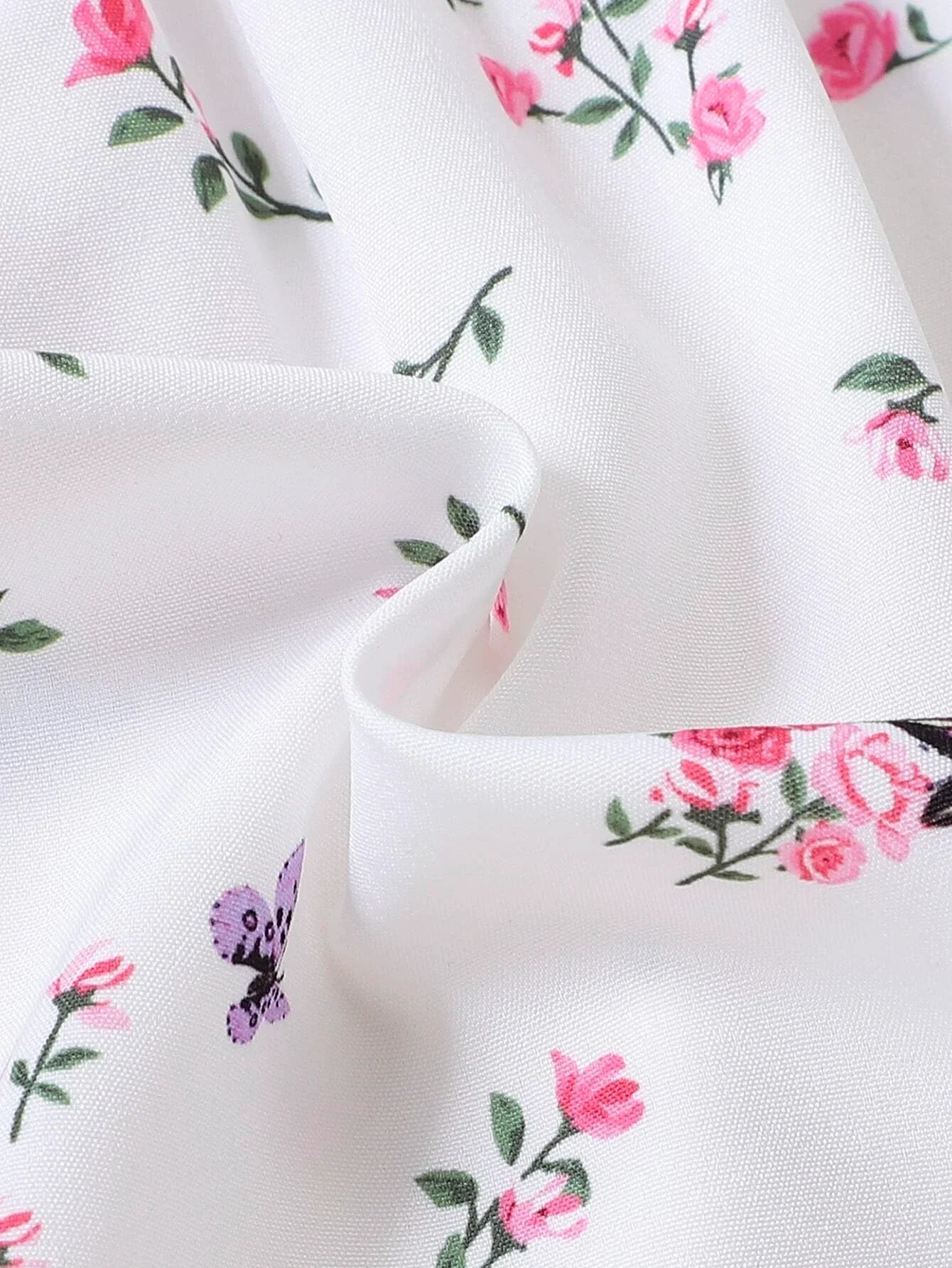 Buy SHEIN Baby Floral Print Puff Sleeve Shirred Dress in Pakistan