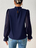Buy SHEIN Frenchy Frilled Neck Flounce Sleeve Blouse in Pakistan