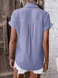 Buy SHEIN LUNE Solid Batwing Sleeve Shirt in Pakistan