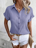 Buy SHEIN LUNE Solid Batwing Sleeve Shirt in Pakistan