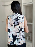 Buy SHEIN DAZY Floral Print Sleeveless Blouse in Pakistan