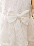 Buy SHEIN Baby Bow Front Layer Hem Lace Dress in Pakistan