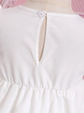 Buy SHEIN Baby Appliques Puff Sleeve Layer Hem Dress in Pakistan