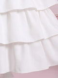 Buy SHEIN Baby Appliques Puff Sleeve Layer Hem Dress in Pakistan