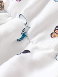 Buy SHEIN Baby Butterfly Print Butterfly Sleeve Layer Ruffle Hem Dress in Pakistan