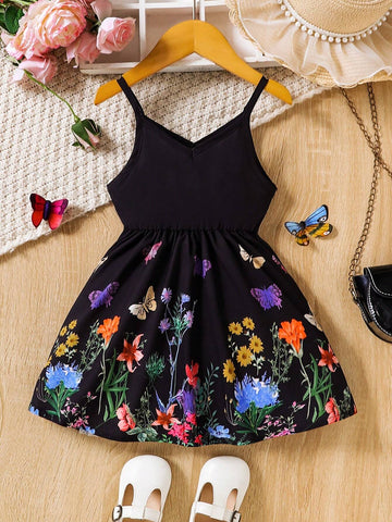 Buy SHEIN Baby Floral Print Cami Dress in Pakistan