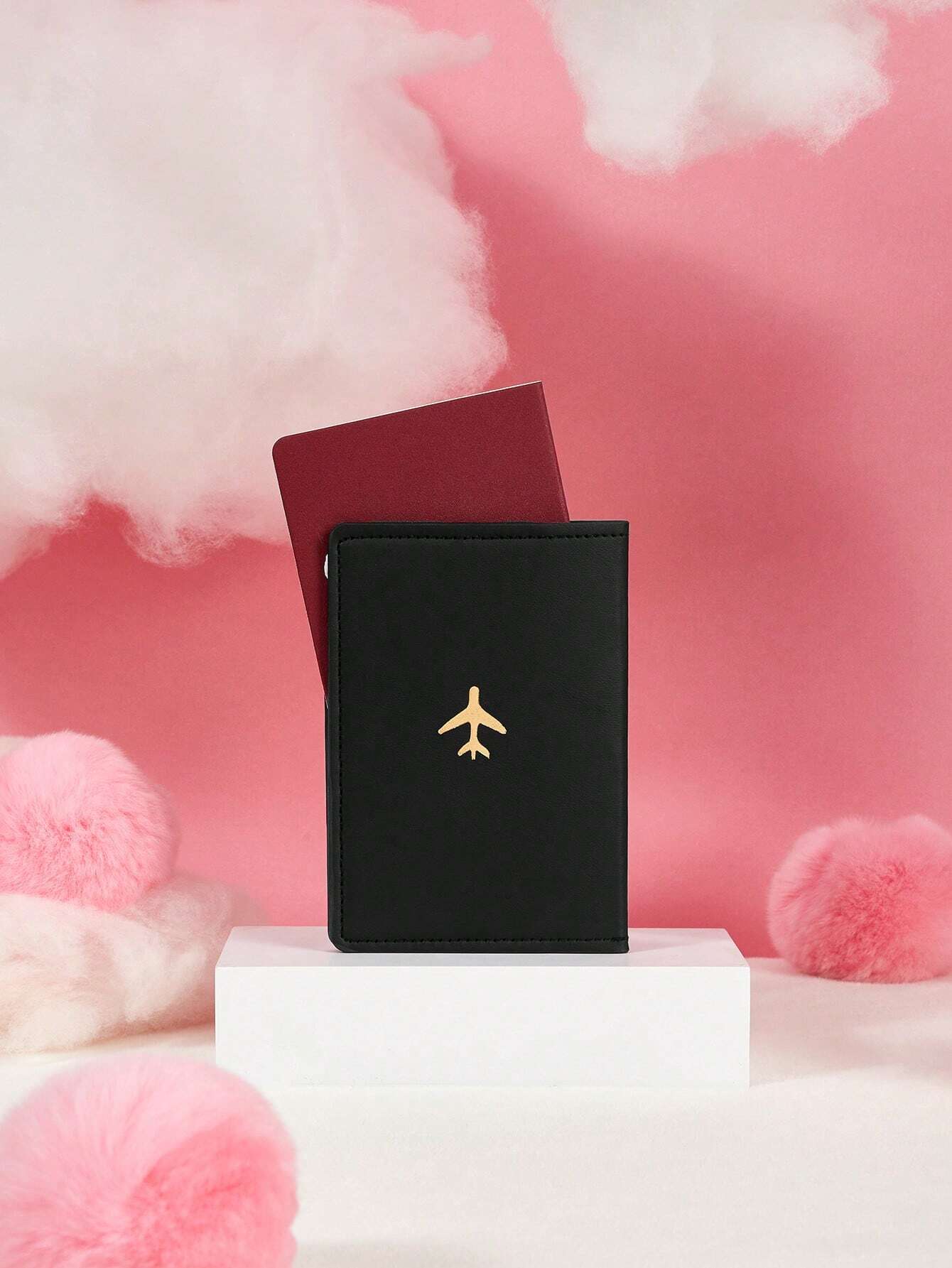 Buy SHEIN X Dudeline Cartoon Cat Graphic Passport Case Flap PU in Pakistan