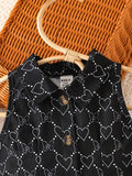 Buy SHEIN Baby Allover Print Button Front Shirt Dress & Hat in Pakistan