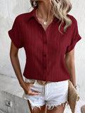Buy SHEIN LUNE Batwing Sleeve Button Front Shirt in Pakistan