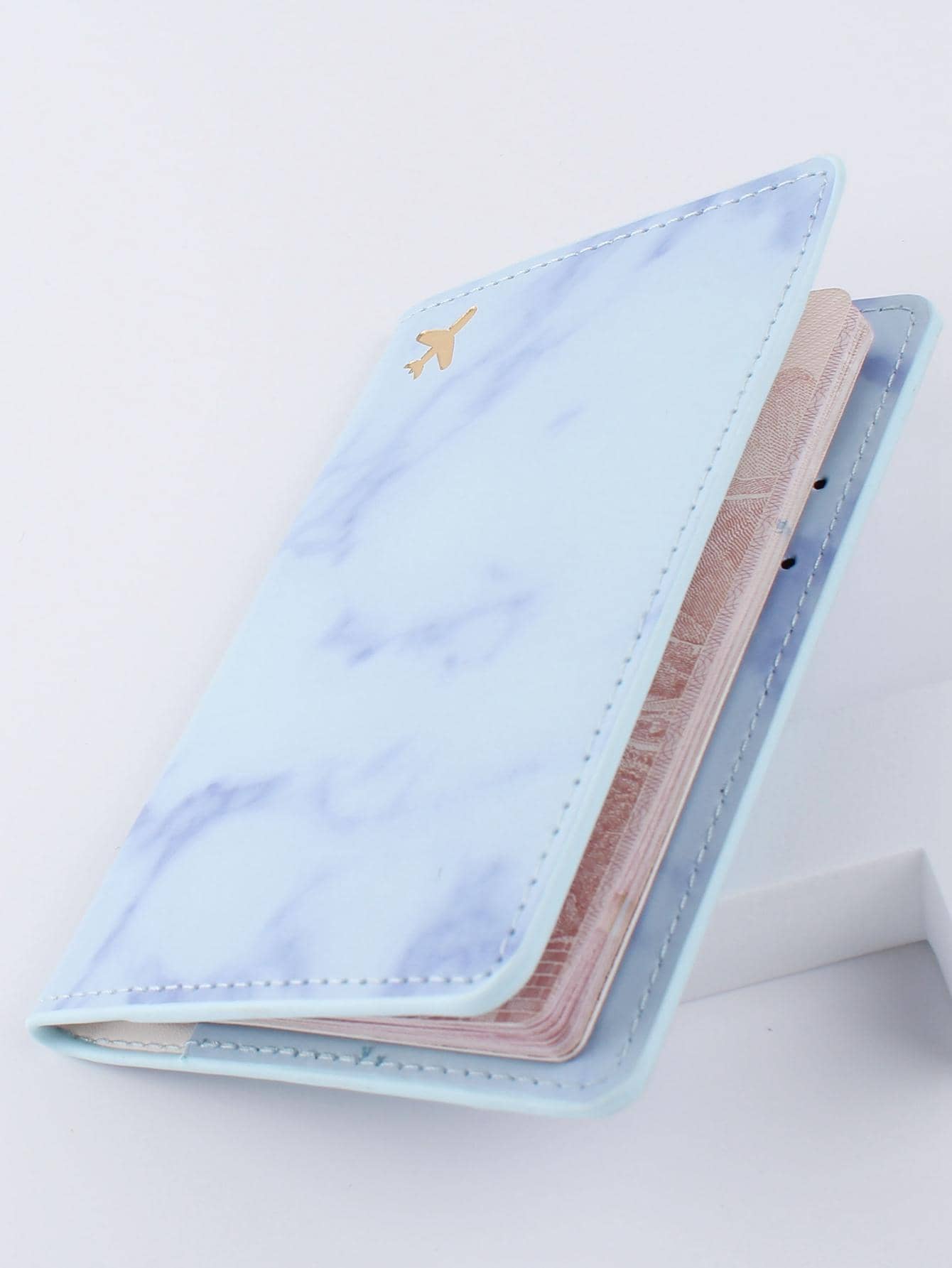 Buy SHEIN Marble Pattern Passport Case For Travel in Pakistan