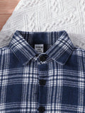 Buy SHEIN Baby Boy Plaid Print Shirt & Pants Set in Pakistan