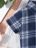 Buy SHEIN Baby Boy Plaid Print Shirt & Pants Set in Pakistan