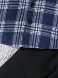 Buy SHEIN Baby Boy Plaid Print Shirt & Pants Set in Pakistan
