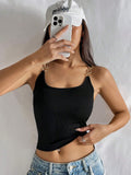 Buy SHEIN EZwear Chain Detail Crop Tank Top in Pakistan