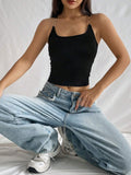 Buy SHEIN EZwear Chain Detail Crop Tank Top in Pakistan