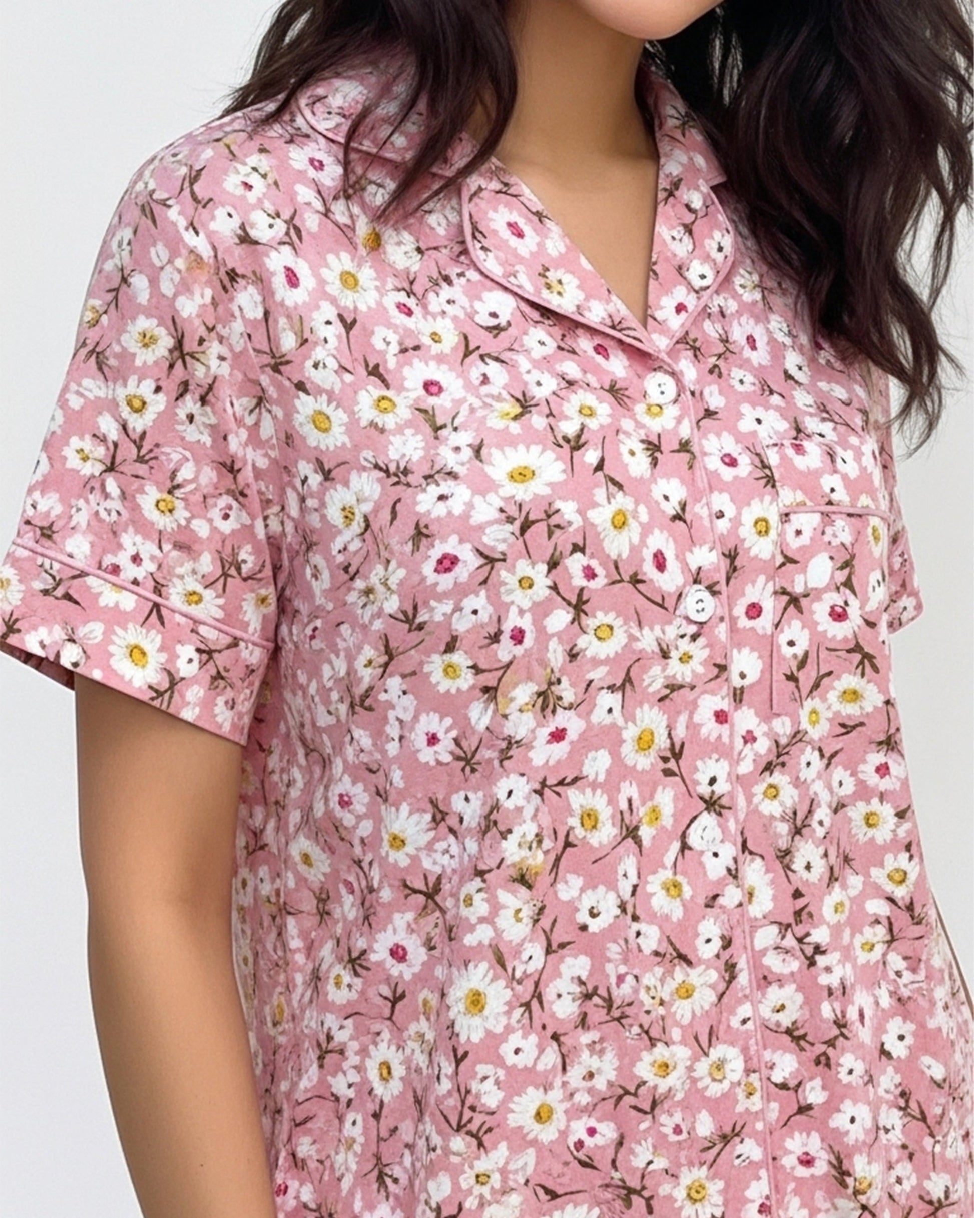 Buy Sajiero Linen Pajama Suit - Blossom Dream in Pakistan