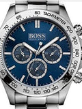 Buy Hugo Boss Mens Chronograph Quartz Stainless Steel Blue Dial 46mm Watch - 1512963 in Pakistan