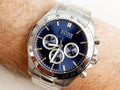 Buy Hugo Boss Mens Chronograph Quartz Stainless Steel Blue Dial 46mm Watch - 1512963 in Pakistan