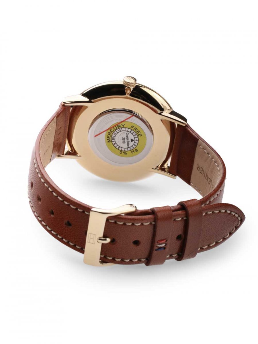 Buy Tommy Hilfiger Ultra Slim Silver Dial Brown Leather Strap Watch for Men - 1710353 in Pakistan