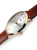 Buy Tommy Hilfiger Ultra Slim Silver Dial Brown Leather Strap Watch for Men - 1710353 in Pakistan