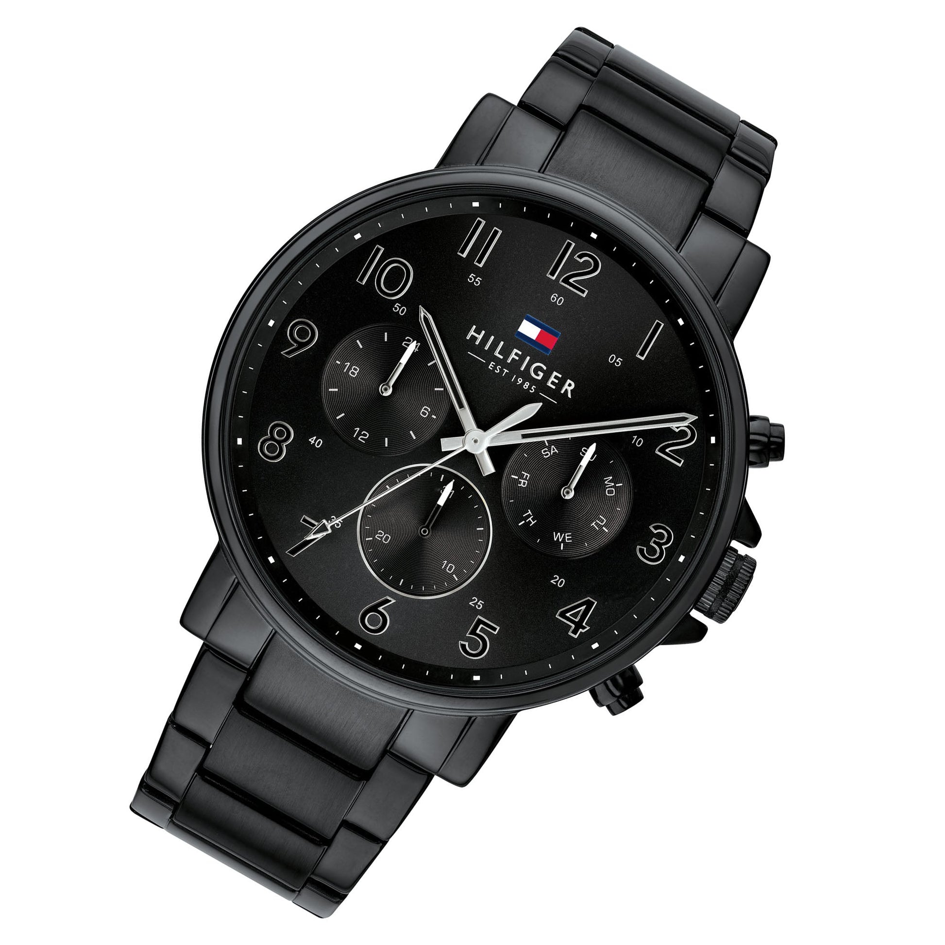 Buy Tommy Hilfiger Mens Quartz Stainless Steel Black Dial 46mm Watch - 1710383 in Pakistan