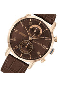Buy Tommy Hilfiger Mens Quartz Leather Strap Brown Dial 44mm Watch - 1710400 in Pakistan