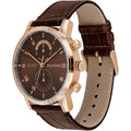Buy Tommy Hilfiger Mens Quartz Leather Strap Brown Dial 44mm Watch - 1710400 in Pakistan