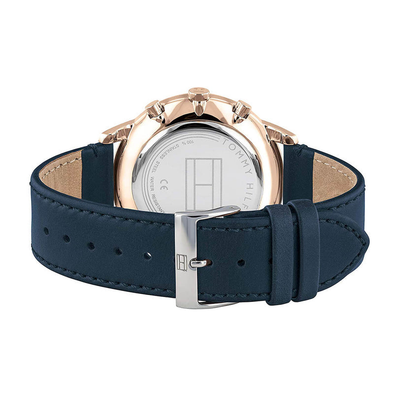 Buy Tommy Hilfiger Mens Quartz Leather Strap Blue Dial 44mm Watch - 1710405 in Pakistan