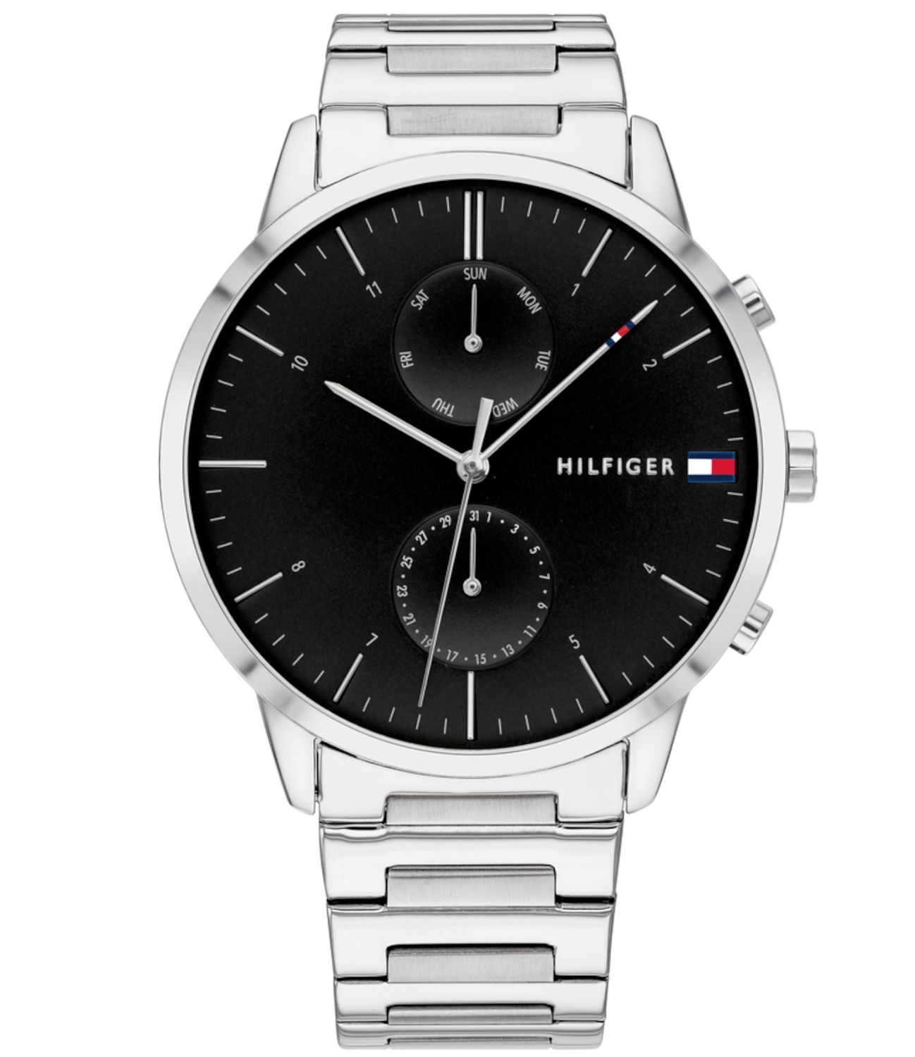 Buy Tommy Hilfiger Mens Quartz Stainless Steel Black Dial 44mm Watch - 1710407 in Pakistan