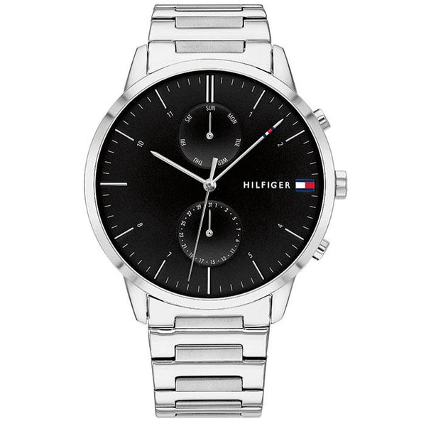 Buy Tommy Hilfiger Mens Quartz Stainless Steel Black Dial 44mm Watch - 1710407 in Pakistan