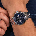 Buy Tommy Hilfiger Evan Blue Dial Silver Steel Strap Watch for Men - 1710409 in Pakistan