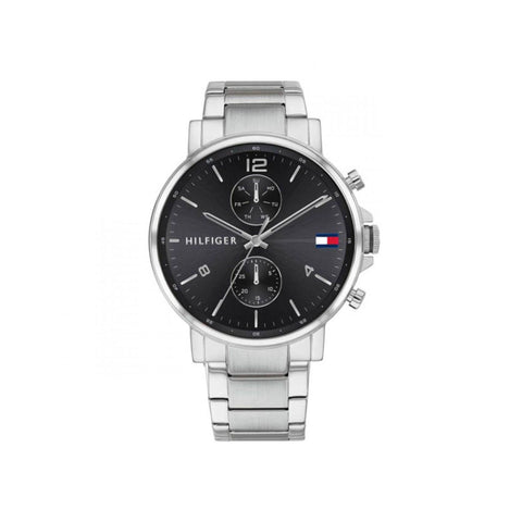 Buy Tommy Hilfiger Mens Quartz Stainless Steel Black Dial 44mm Watch - 1710407 in Pakistan