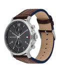 Buy Tommy Hilfiger Daniel Grey Dial Brown Leather Strap Watch for Men - 1710416 in Pakistan