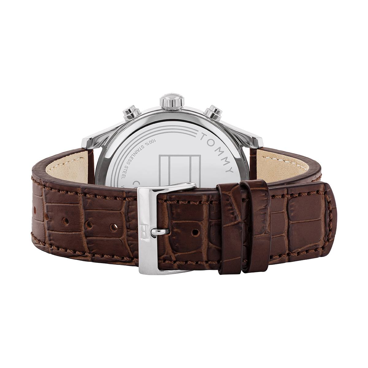 Buy Tommy Hilfiger Mens Quartz Leather Strap Grey Dial 44mm Watch - 1710422 in Pakistan