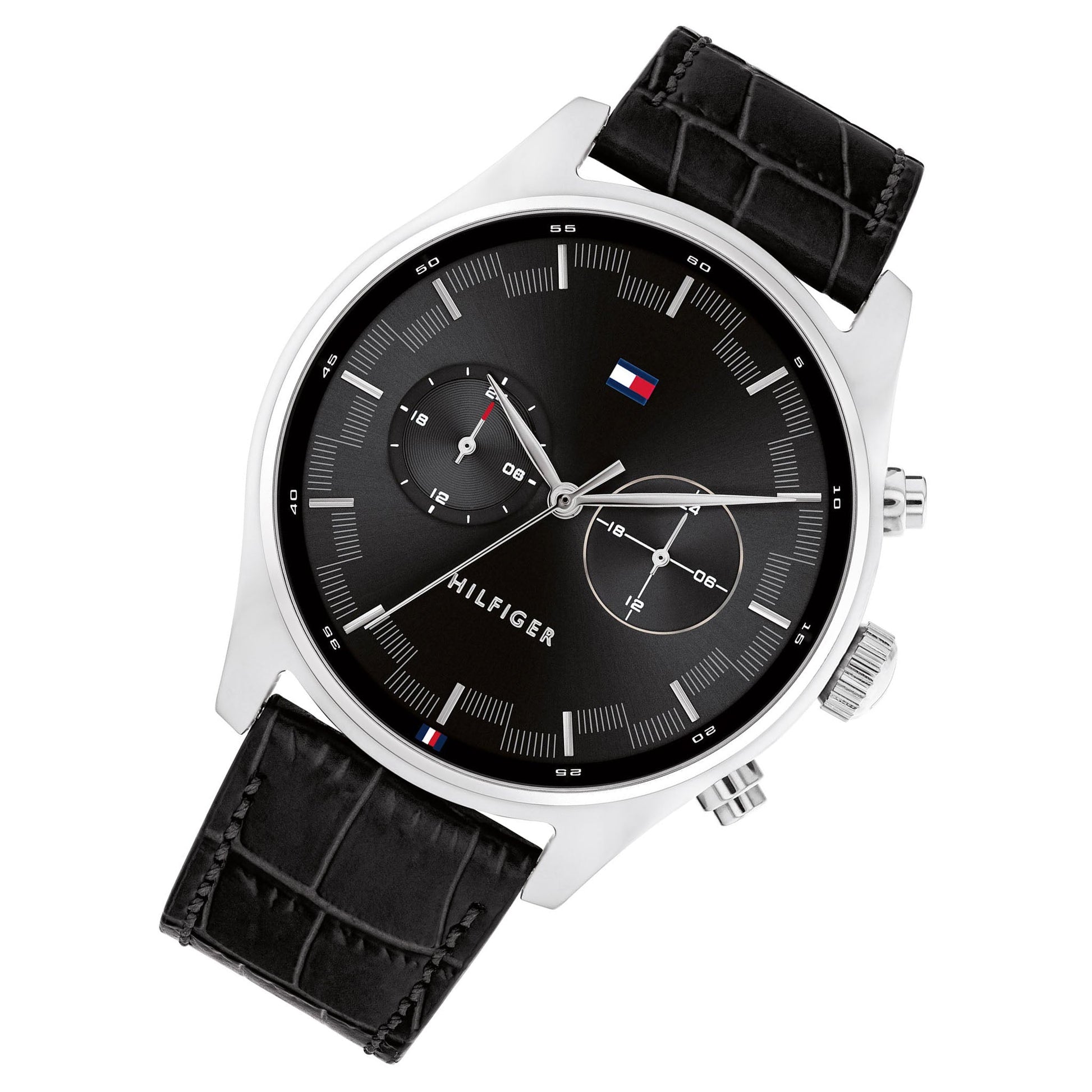 Buy Tommy Hilfiger Grey Dial Black Leather Strap Watch for Men - 1710424 in Pakistan