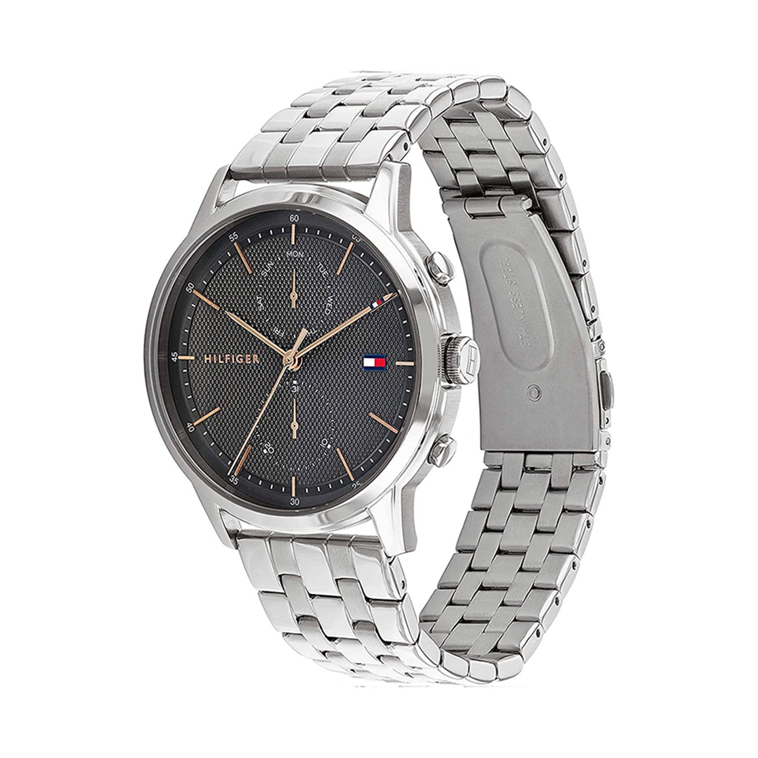 Buy Tommy Hilfiger Mens Quartz Stainless Steel Grey Dial 44mm Watch - 1710431 in Pakistan