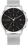 Buy Tommy Hilfiger Easton Black Dial Silver Mesh Bracelet Watch for Men - 1710433 in Pakistan