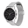 Buy Tommy Hilfiger Easton Black Dial Silver Mesh Bracelet Watch for Men - 1710433 in Pakistan