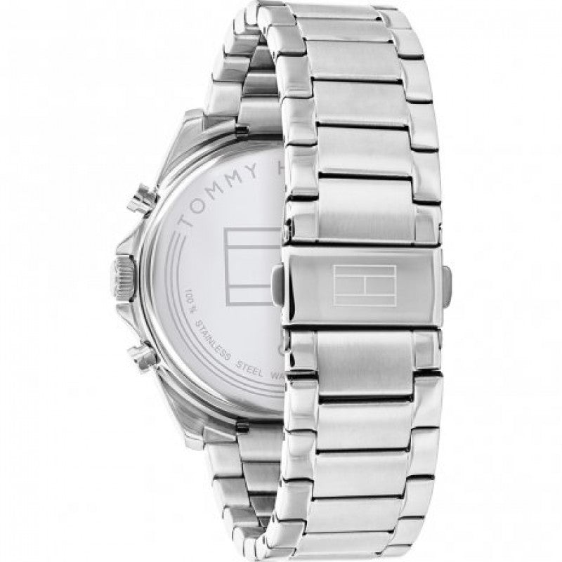 Buy Tommy Hilfiger Mens Quartz Silver Stainless Steel Blue Dial 44mm Watch - 1710448 in Pakistan